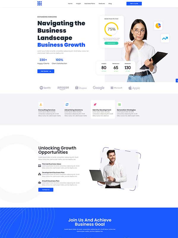 Landing Page — Business